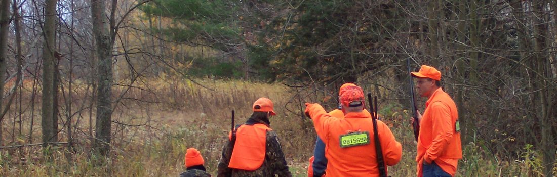 Hunters in the woods