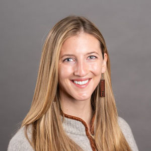 A young woman with long brown hair