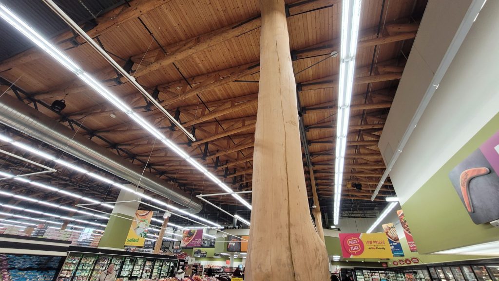an ash beam at a grocery store