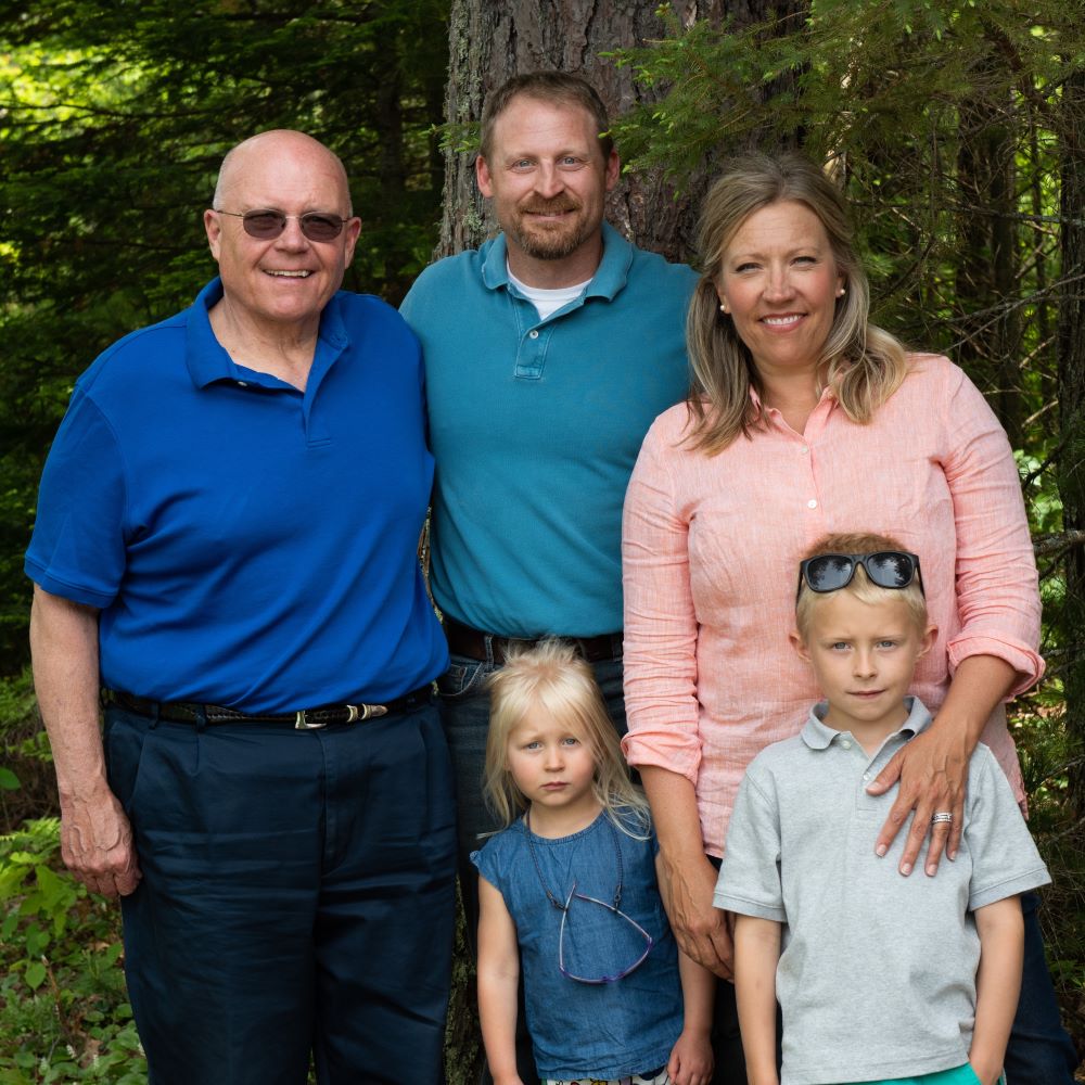 Three generations of a family