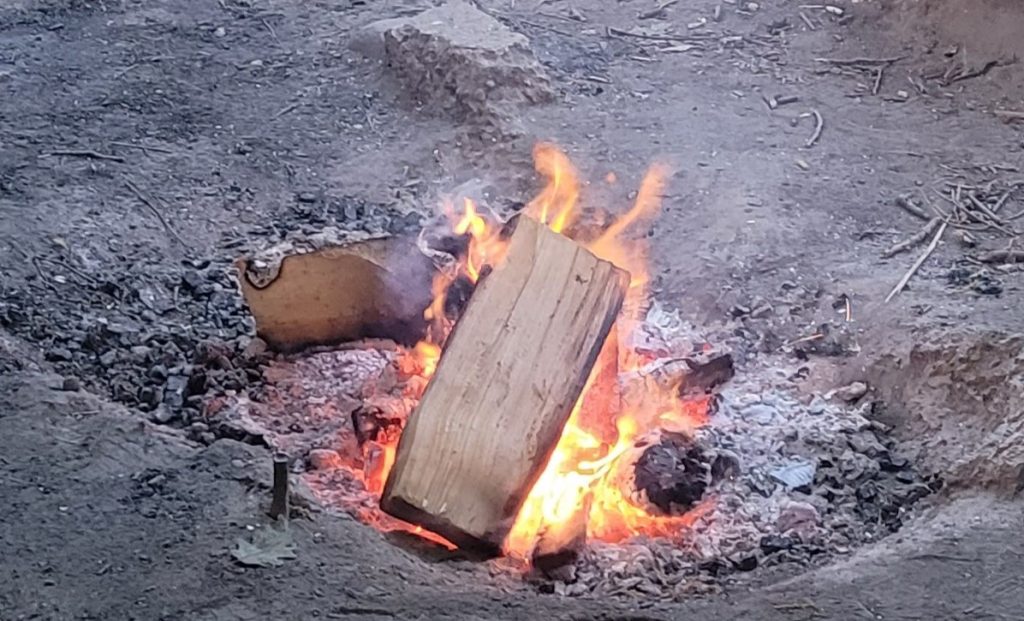 campfire during the day
